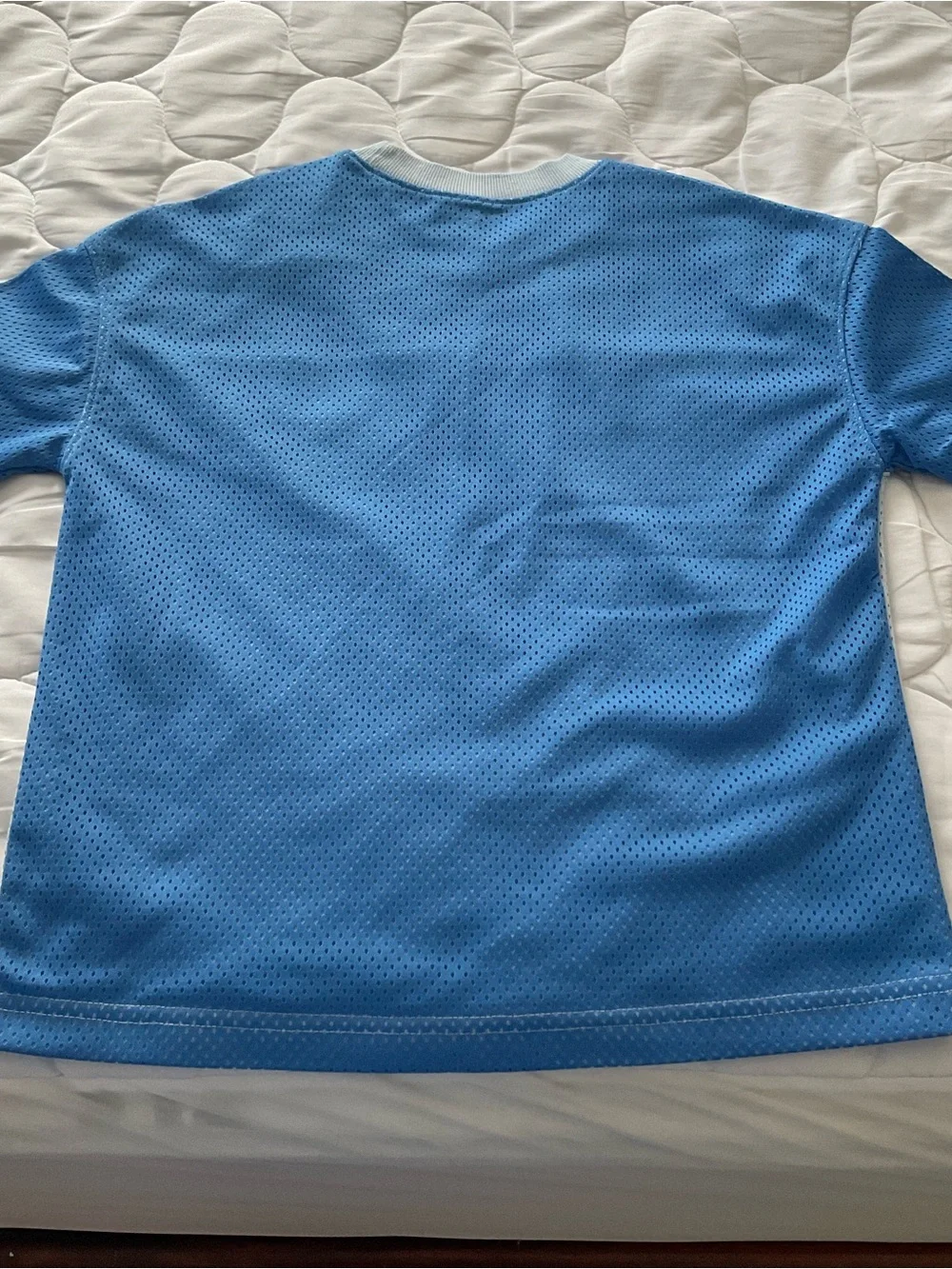 Old Navy Light Blue and Blue Mesh color-block T-shirt